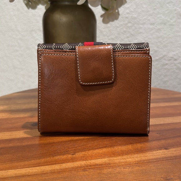 KATE SPADE Vintage Small Dual Strips Canvas Signature Logo Shoulder Bag /Wallet - Picture 14 of 16